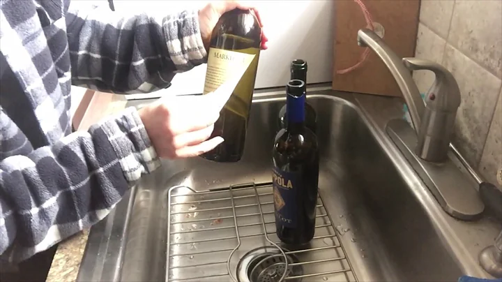 Removing bottle labels without ripping them.