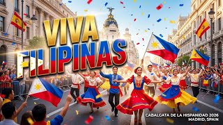 FILIPINAS 🇵🇭 TAKES MADRID! | VIVA FILIPINAS 🎶🔥 | Cabalgata de la Hispanidad 2026