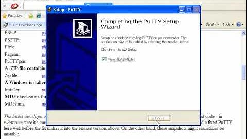 Installing Putty ssh client on Windows