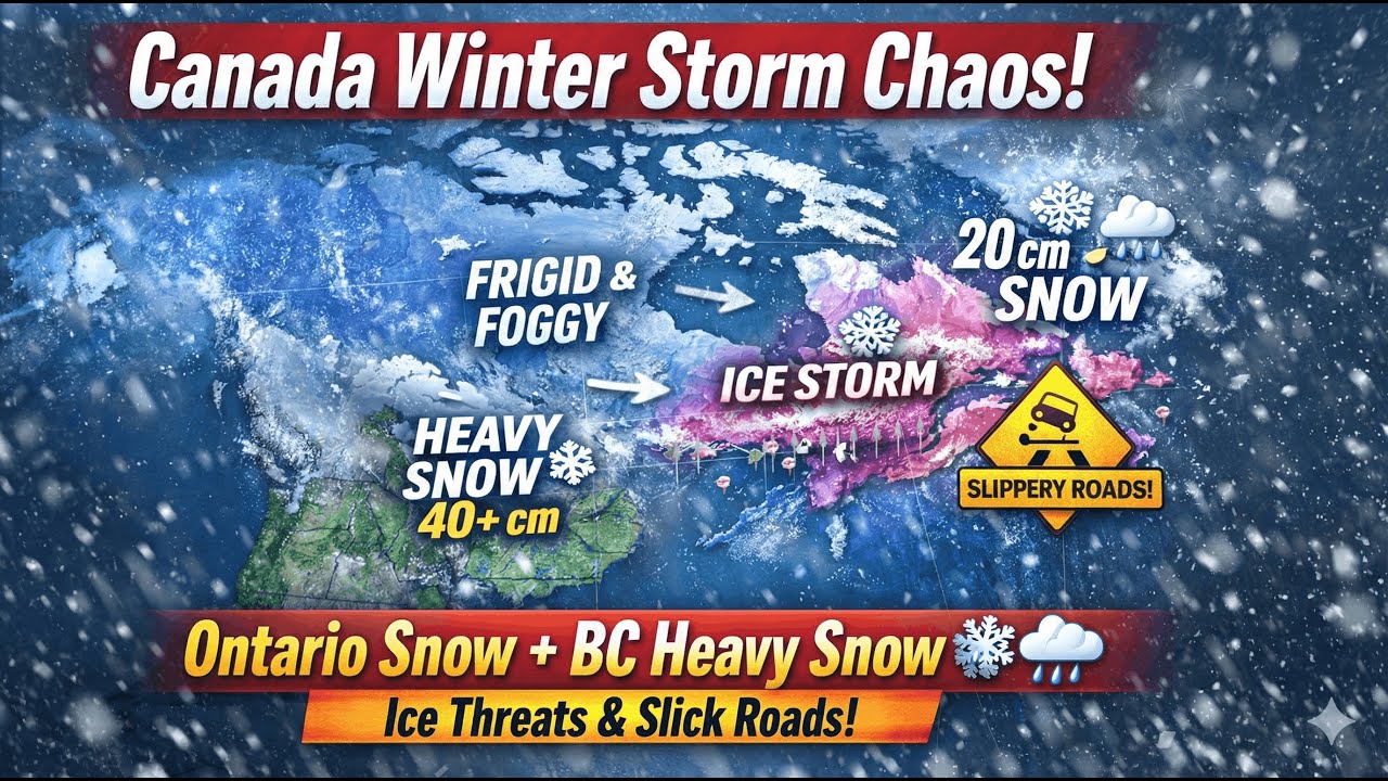 Canada Winter Storm Chaos: Snow in Ontario, Ice Threats & Heavy BC Snow ...