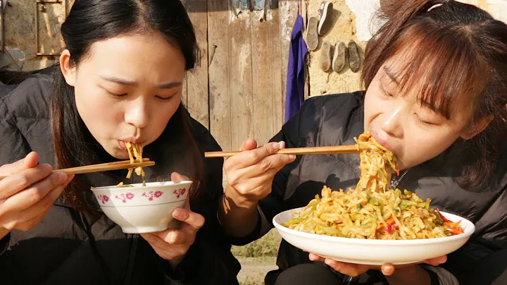 Qiumei today made bean noodles with bean curd, and...