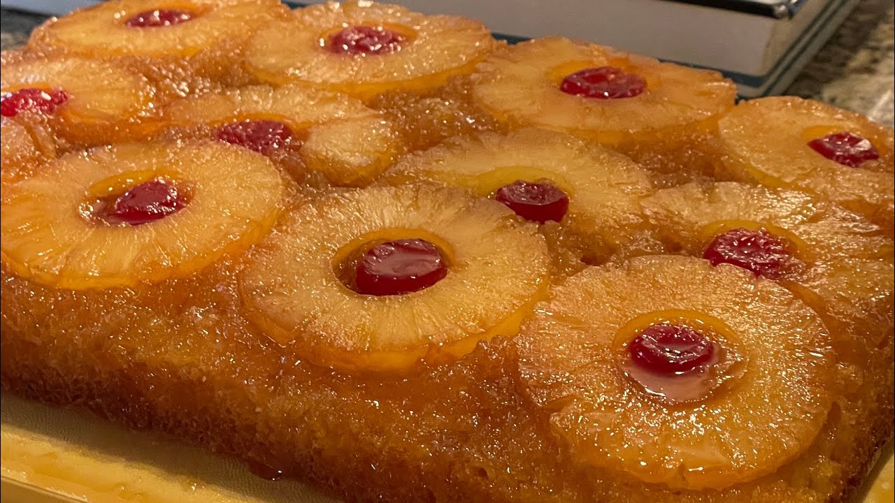 Pineapple upside down cake  #pineappleupsidedowncake #bettycrocker #dessert