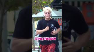 Jake Paul Is Spotted By Paparazzi Going Out For A Jog On Melrose Ave. In West Hollywood, CA