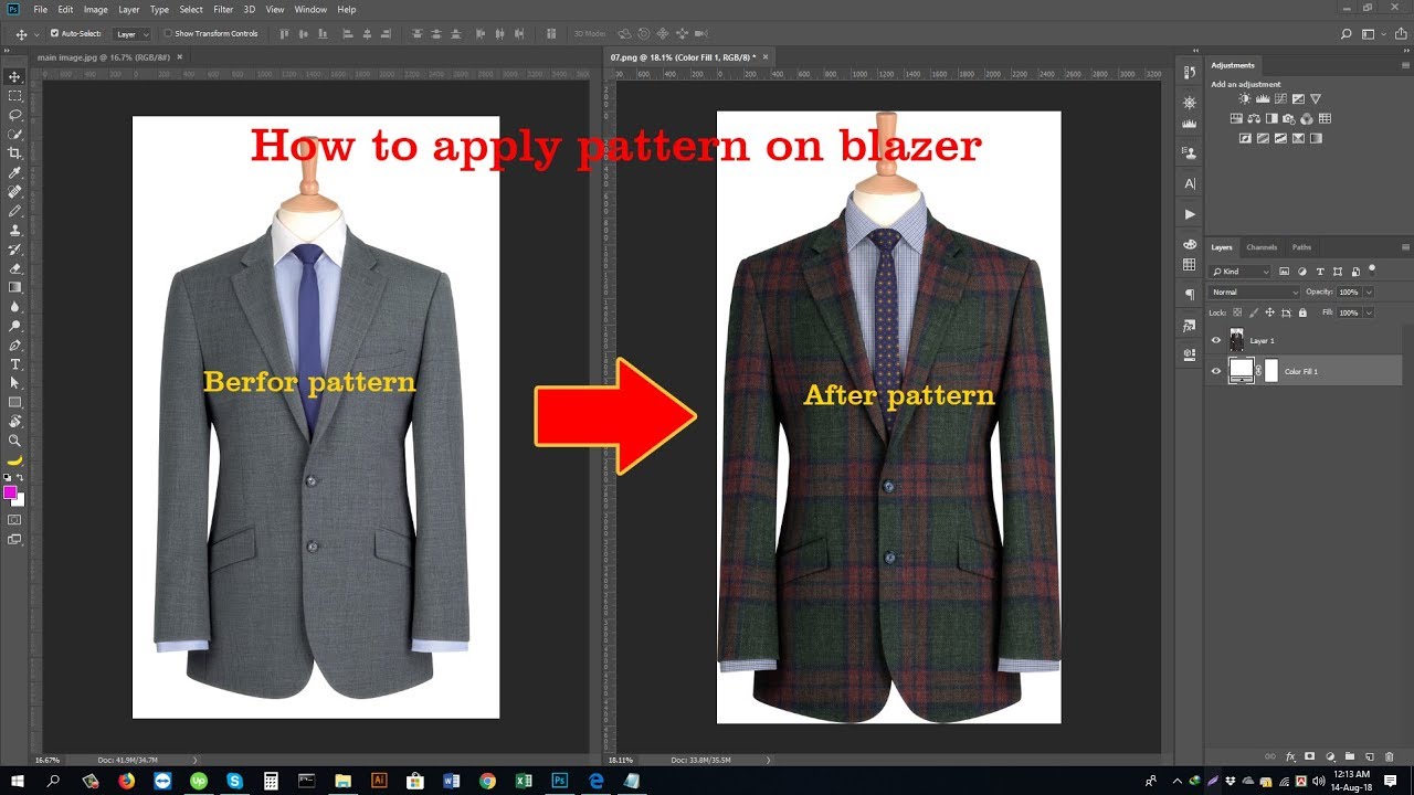 Download How to apply fabric on Blazer Mockup - YouTube