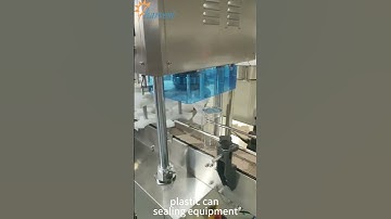 Fully automatic servo can sealing machine; plastic can sealing equipment, #machine