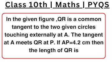 In the given figure ,QR is a common tangent to the two given circles touching externally at A. The