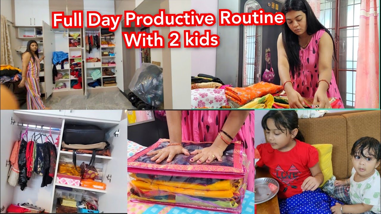 indian morning routine with Wardrobe Organization..Full day Busy ...