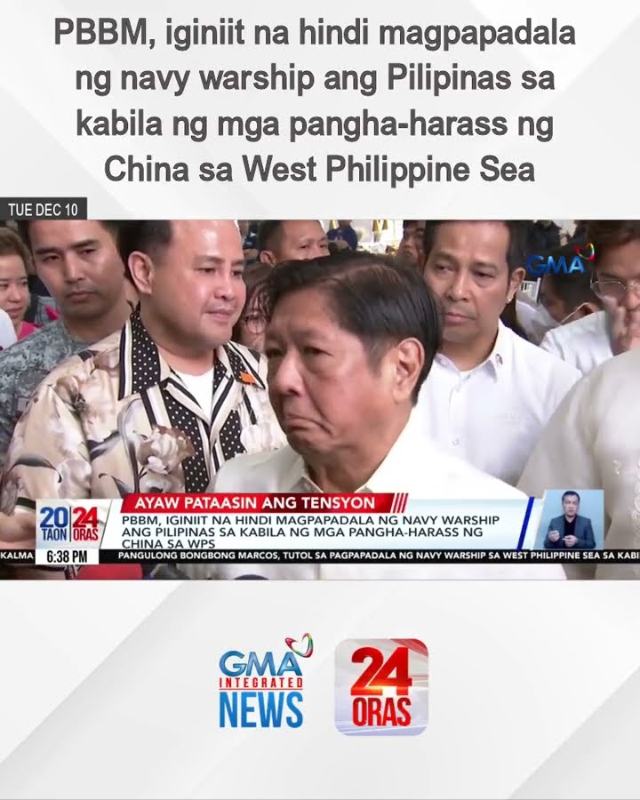 PBBM, iginiit na hindi magpapadala ng navy warship ang Pilipinas sa kabila ng mga... | 24 Oras