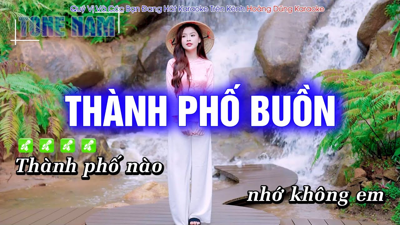 Karaoke Thành Phố Buồn (Tone Nam) Beat Công Tuấn cực hay - Hoàng Dũng Karaoke
