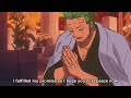 Zoro the greatest swordsman visits kuinas grave animation