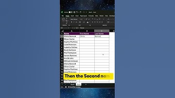 Separate First and Last Names in Excel with a Simple Shortcut! #excel #excelshortcuts#excellifehacks