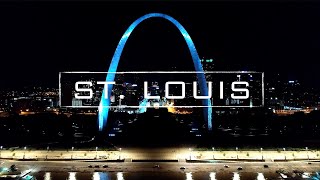 St  Louis, MO By Night | 4K Drone Video
