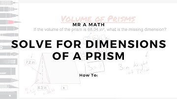 Solve for the Missing Dimension: Prism | Geometry | Mr A Math