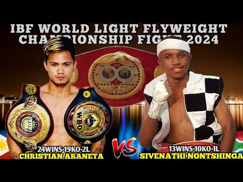 LATEST FIGHT 2024 Christian AranetaPh Vs Sivenathi NonthsingaSouth Africa 2024NEW IBF CHAMPION