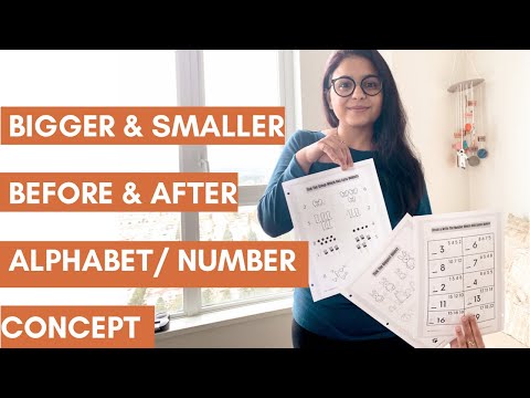 How to teach BIGGER and SMALLER NUMBER | How to teach BEFORE & AFTER NUMBER Concept to kids