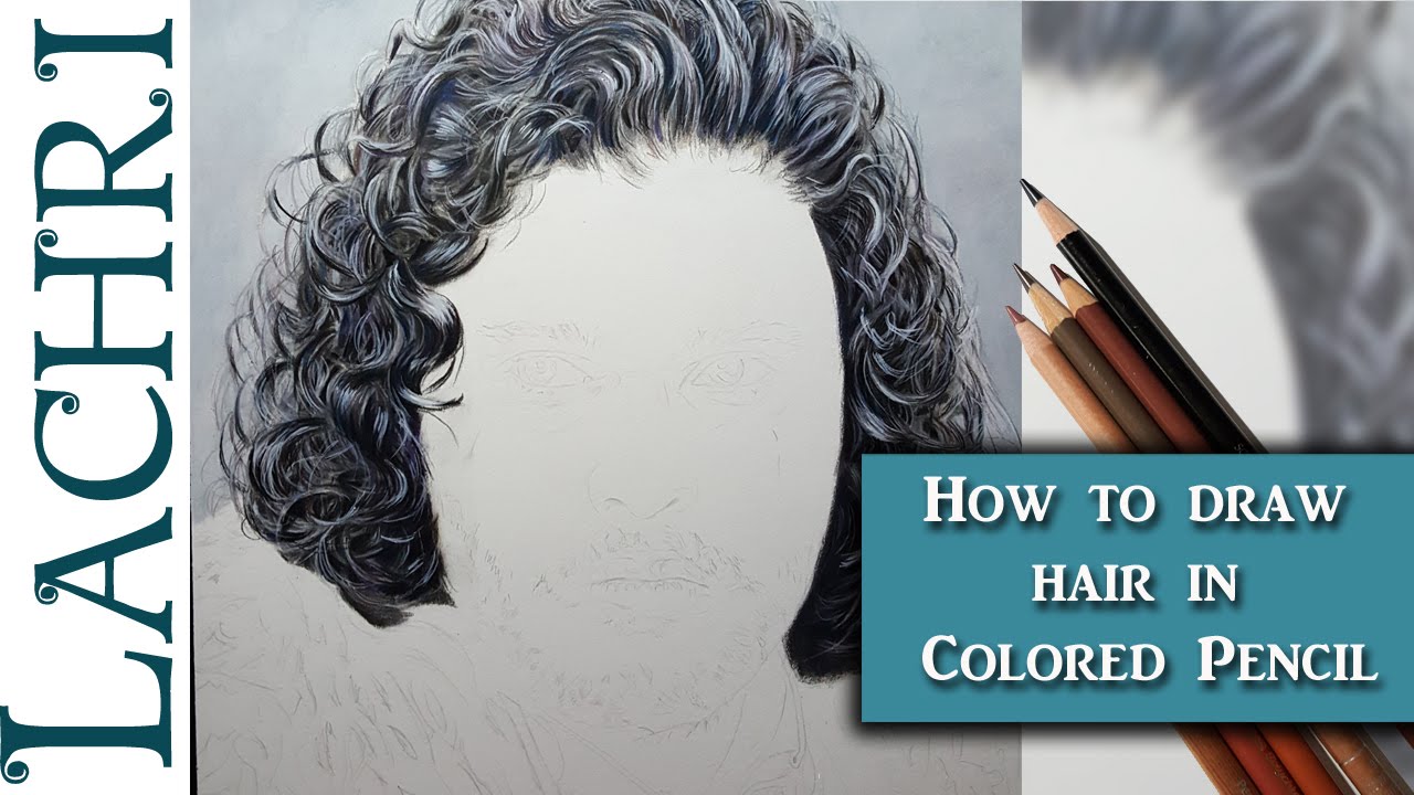 How to draw hair in colored pencil w/ Lachri