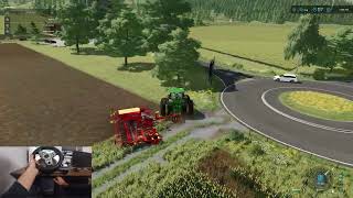 Playing with Steering Wheel | Seeding A Field | Farming Simulator 22 Game Audio