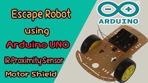 Escape Robot using IR Proximity Sensor & Arduino UNO , Motor Shield