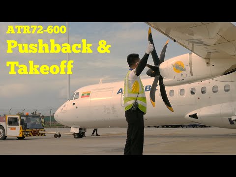 🔰ATR72-600 Pushback, Engine Start, and Takeoff 🚀