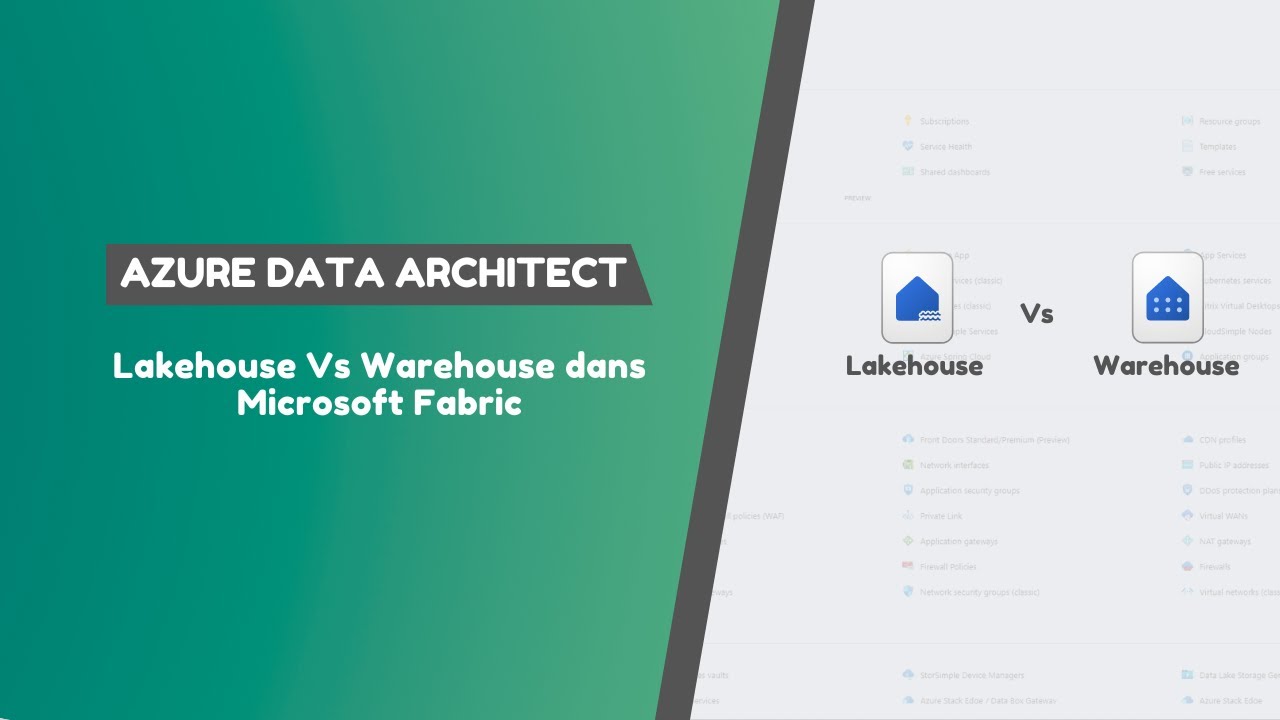 Lakehouse Vs Warehouse dans Microsoft Fabric - YouTube