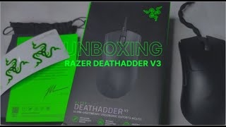 UNBOXING Razer DeathAdder V3 8KHz Wired Version , ASMR , & First Impression