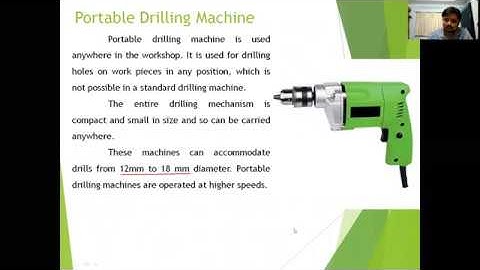 Metrology & Machine Tools : Unit 2 _ Lecture# 2.2 _ Types of Drilling Machines _NAIDU_NNRESGI