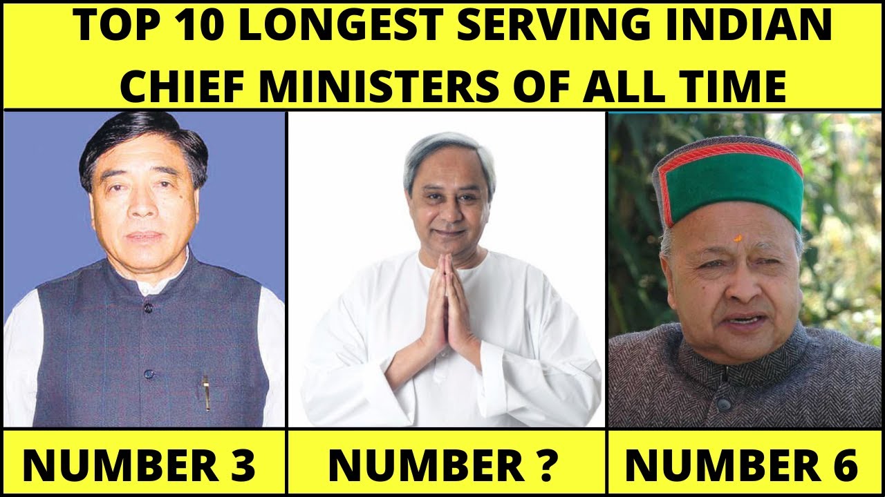 TOP 10 LONGEST SERVING CHIEF MINISTERS IN INDIA OF ALL TIME - YouTube
