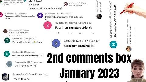 2nd comments box January 2023#name signature with arooj