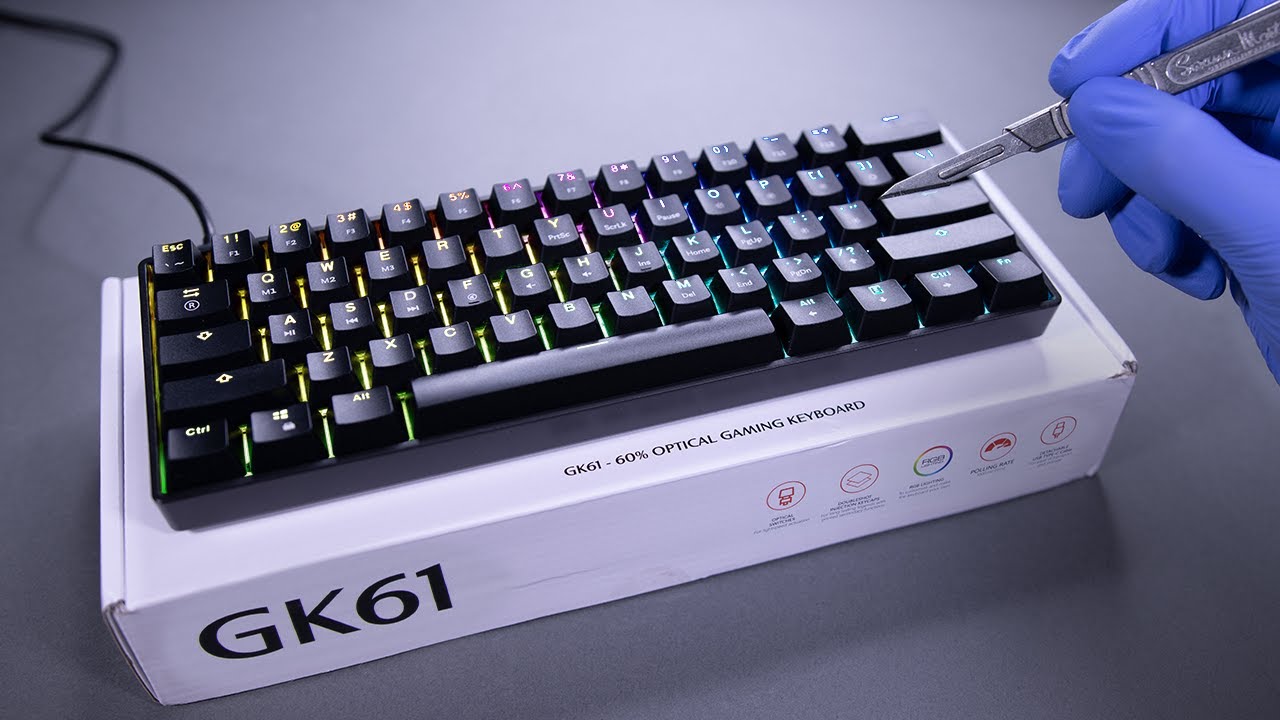 GK61 60% Modular Optical Gaming Keyboard Unboxing (Yellow Switches) - ASMR  - YouTube
