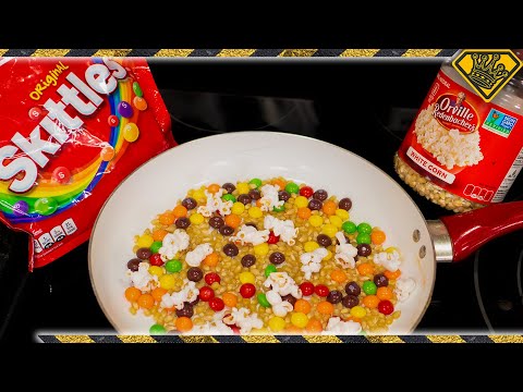 Make Colored Popcorn, From Skittles (Testing Viral Videos)