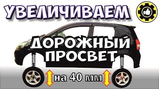 Увеличение клиренса проставки 40 мм. Honda Fit GD1. (#AvtoservisNikitin)