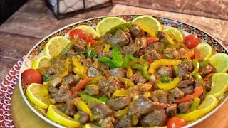 للحصول على الذ وأطيب معلاق مقلي تابعو الفيديو مع طريقة التنظيف   (السودة_الكبده) .. Lamb sling