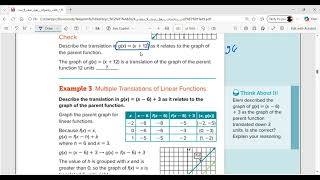 Details Grade 9 Reveal Math Lesson 4-4: Transformations of Linear Functions Part 1 Guide