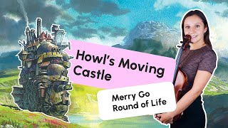 Easy to Follow Howl's Moving Castle Violin Tutorial - Merry Go Round of Life Violin Sheet Music