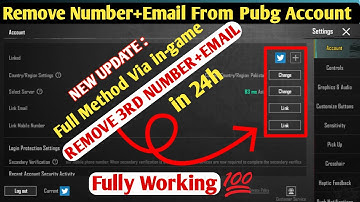 Remove 3rd Number+Email Linked Via in-Game Full Method | Phone Number aur Email Unlink Kare 24h Mein