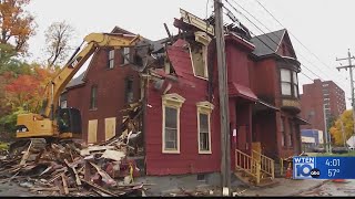 Schenectady building demolished after fire