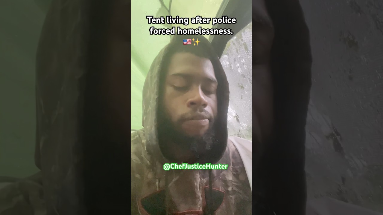 Tent Living after Police Forced me into Homelessness ( This is not a skit ) 