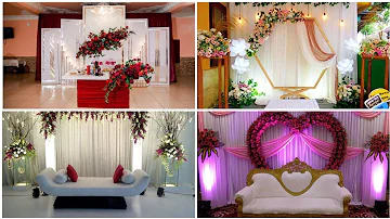 Beautiful and Simple Stage Decor Ideas for Wedding Event || Elegant Backdrop Ideas for Wedding Event