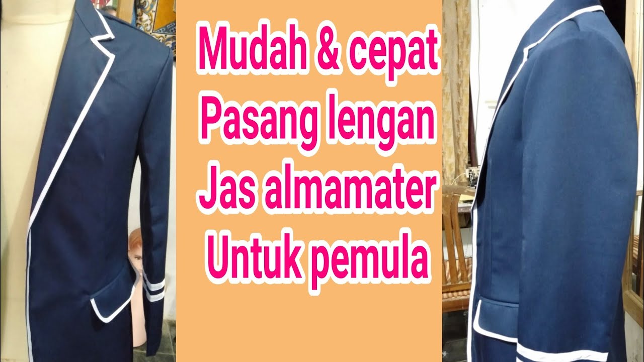 trik mudah pasang lengan jas almamater