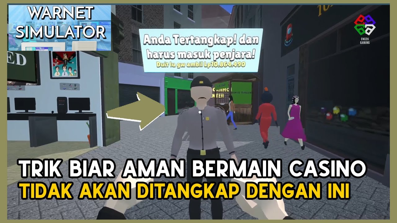 TIPS DAN TRIK GACHA CASINO AMAN DAN NYAMAN TANPA DITANGKAP POLIS1 DI GAME  WARNET SIMULATOR #WARNET