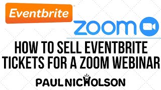 How To Sell Eventbrite Tickets to your Zoom webinar - Full Beginner Tutorial screenshot 4