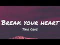 Taio Cruz Break Your Heart Lyrics 