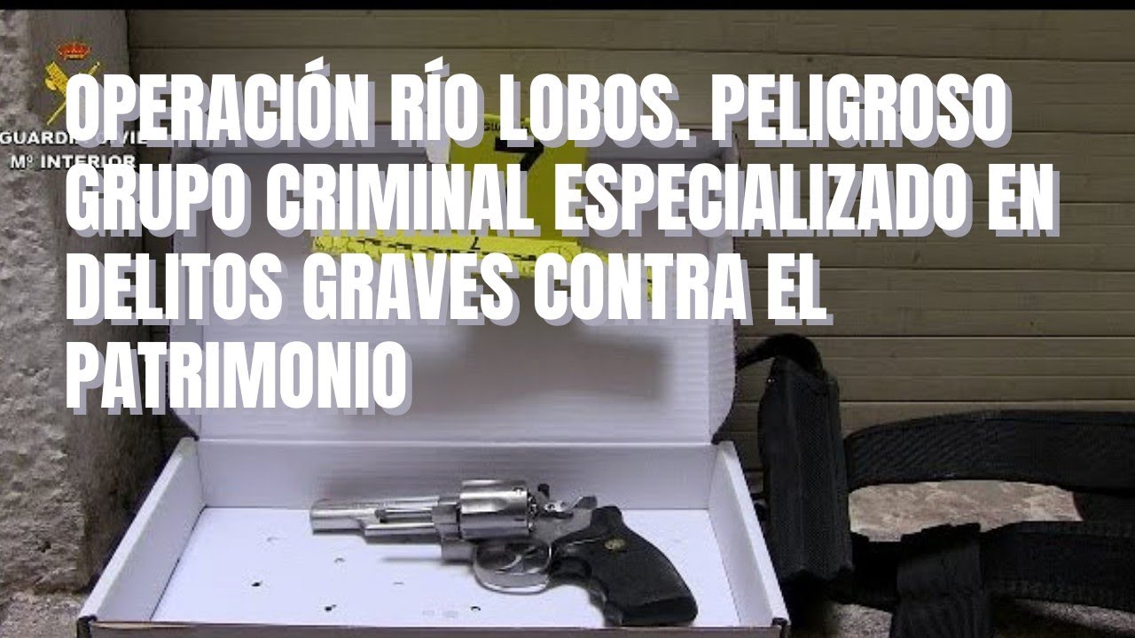Operación Río Lobos. Peligroso grupo criminal especializado en delitos graves contra el patrimonio.