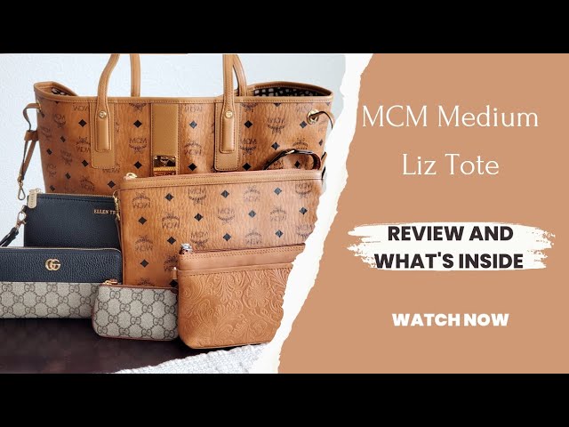 New with Tag MCM Liz Reversible Medium Tote in Cognac 