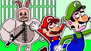 NEW ESCAPE FROM BARRY'S JAIL! Mario Plays Escape Barry's Prison Run EASTER HOLIDAY Roblox Ft. Luigi