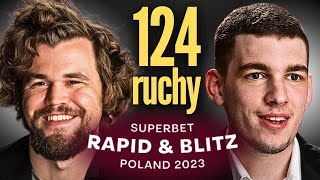 Duda po 8 mógł poddać, a zagrali 124 posunięcia!!! | Carlsen vs. Duda | Superbet Rapid &amp; Blitz 2023