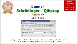 Schrodinger - Qikprop (Rapid ADME Predictions of Drug Candidates)