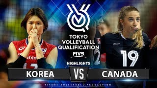 Korea vs Canada | Highlights | Women's Volleyball Olympic Qualifying Tournament 2019