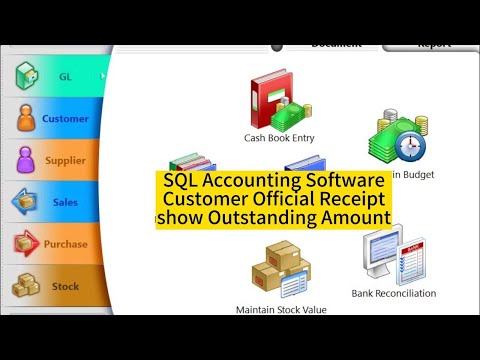 SQL Accounting Software Customisation – Customer Payment Receipt  Show Outstanding