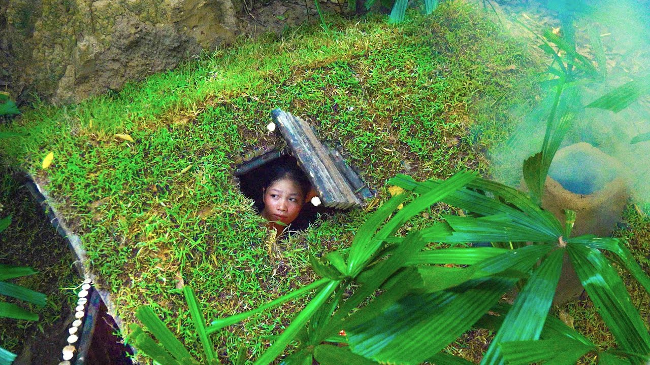 Girl Live Off Grid Built The Most Secret Home Underground To live in ...